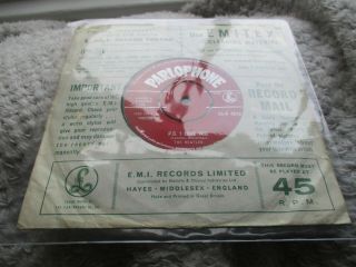 Beatles LOVE ME DO /PS I LOVE YOU 1962 red label 1/st pressing v/g 3