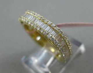 Estate 1.  44ct Round & Baguette Diamond 18k Yellow Gold Square Eternity Ring Band