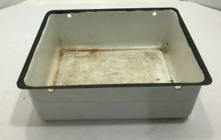 Sellers Kitchen Cabinet - Hoosier Antique Vintage - White Metal Bin