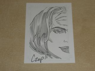 2001 Woman Of Star Trek Voyager Sketchafex Czop Sketch Card 1/1