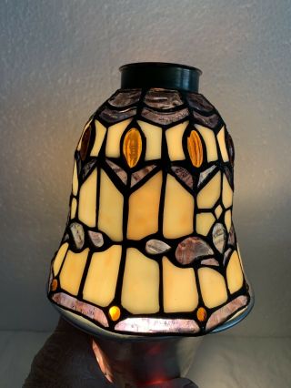 Set Of 4 Tiffany Style Stained Glass Ceiling Fan Lamp Shades Mission Arts Craft 2