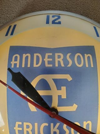 1950s Anderson Erickson Dairy Products Advertising Double Bubble Clock 3