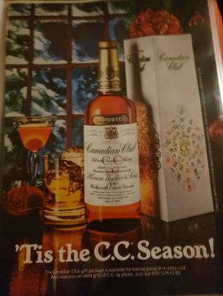 Vintage Canadian Club Whiskey Ad 1970 