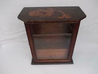 86 / Miniature Antique Arts & Crafts Hand Made Wooden Pokerware Small Cabinet