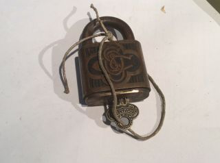 Antique Vntg Sargent & Greenleaf Lock & Key As Found