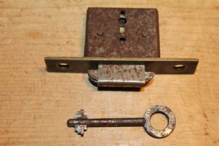 Old/vintage Lock & Key For Roll Top Desk