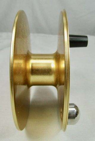Fin Nor No.  3 Direct Drive Fly Reel Spool Gold Anodized Old Stock 2