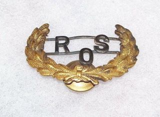Scarce Ww1 U.  S.  Army Recruiting Service Insignia Badge