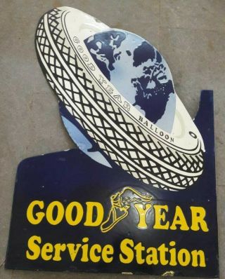 Porcelain Goodyear Service Station Sign Size 24 
