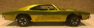 Rare Vintage 1968 Usa Hot Wheels Redline Custom Dodge Charger Antifreeze Green