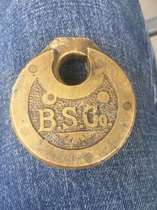 Vintage Bethlehem Steel B.  S.  Co.  Vintage Padlock