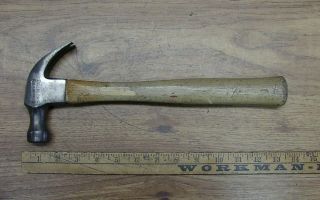 Old Tools,  Vintage Stanley 51 - 1/2 - 16oz Curved Claw Hammer,  1lb6.  4oz Good Cond
