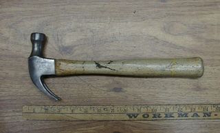 Old Tools,  Vintage Stanley 51 - 1/2 - 16oz Curved Claw Hammer,  1lb6.  4oz Good Cond 2