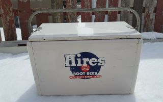 Vintage Hires Root Beer Picnic Cooler Ice Chest Advertising