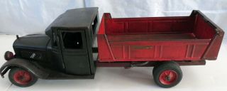 1932 Buddy L Jr Pressed Steel Dump Truck Separate Bumper And Grill Opening Doors