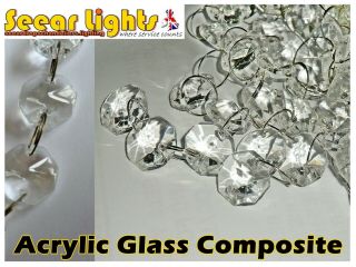 Budget Acrylic Chandelier Light Faux Crystals Droplets Beads Wedding Drops Prism
