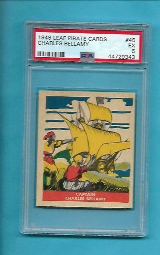 1948 Leaf Pirate Cards Charles Bellamy 45 Psa 5