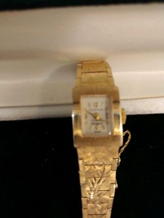 Vintage 14k Yellow Gold 14kt Petite Ladies Florentine Certina Swiss Made Watch