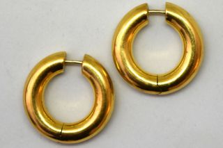Tiffany & Co Retired 18k Solid Gold Hoop Earrings