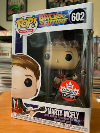 Funko Pop Marty Mcfly W/ Guitar 602 Back To The Future Canada Expo Exclusive