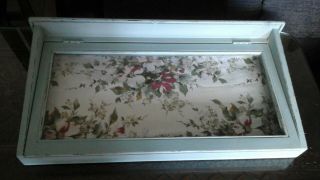 Vintage Wooden Shop/ Table Top Display Case With Glass Top,  Shabby Chic