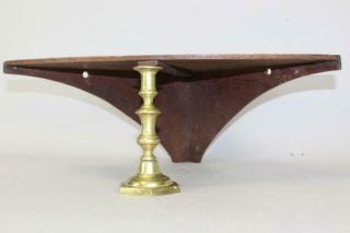 A FINE 19TH C CORNER HANGING LIGHTING SHELF OR SCONCE IN MAHOGANY IN OLD SURFACE 3
