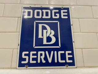 Vintage Dodge Brothers Sales And Service Porcelain Sign Oil Gas Dealership