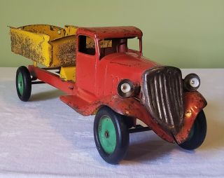 Early Turner Toys Chevrolet Cab Dump Truck W/lights 30 