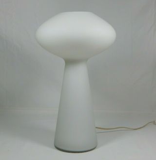 Mid Century Modern Lisa Johansson Pape Iittala 17 " Blown Glass Mushroom Lamp Vtg