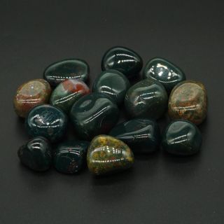 Natural Polished Gems Tumbled Green Blood Stone For Wicca Reiki Crystal Healing