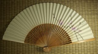 Sensu / Folding Fan / Cherry Blossom Design / Japanese / Vintage