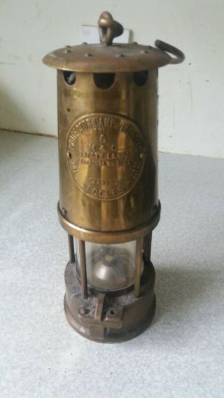 Vintage Brass Coal Miners Lamp - Protector M & Q Lamp Type 6 2
