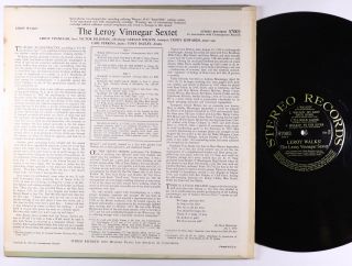 Leroy Vinnegar Sextet - Leroy Walks LP - Stereo - S7003 DG VG, 2