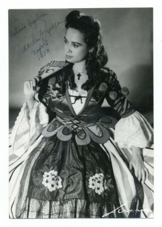 Graciela Rivera Puerto Rico - Opera Singer Metropolitan Opera York.  Autograph