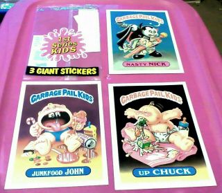 Garbage Pail Kids Giant Stickers 1986 Series 1.  Incomplete Set 2.