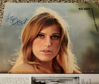 Playboy Playmate Cathy Rowland Signed Autographed? Centerfold Miss Aug.  1971