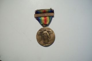 World War One U.  S.  Victory Medal With Atlantic Fleet Bar