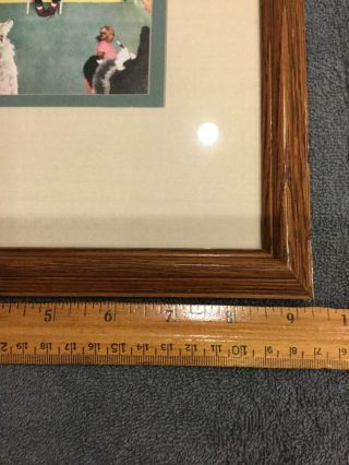 Norman Rockwell “The Runaway” & “Waiting For The Vet” Framed Prints Vintage Art 3