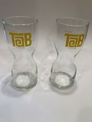 Old Stock Nos Tab Cola Drinking Glass,  Glasses.  Tab By Coca Cola
