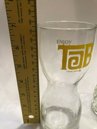 Old Stock NOS Tab Cola Drinking Glass,  Glasses.  Tab by Coca Cola 2