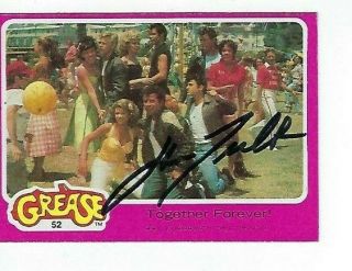 John Tavolta Signed 1978 Topps " Grease " Pink 52 - Together Forever