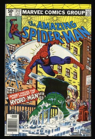 Spider - Man 212 Vf/nm 9.  0 Marvel Comics Spiderman 1st Hydro - Man