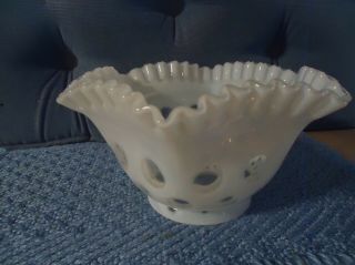 Vintage Fenton Opalescent Coin Dot Lamp Shade