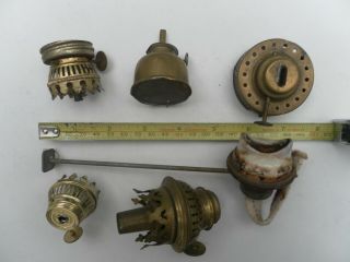 Vintage Brass Oil Lamp Wicks Burners Parts For Repair And Or Restoration Use