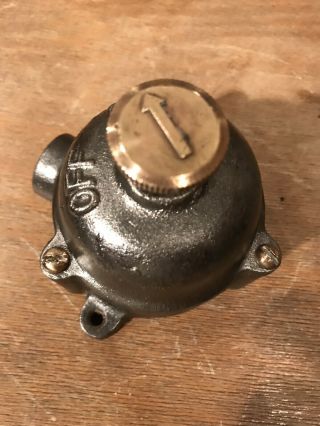 Vintage Industrial Cast Iron And Brass Factory Walsall Switch