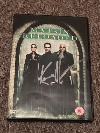 Keanu Reeves Autograph Hand Signed Dvd Offers Welcome Matrix Reloaded (pal R2)