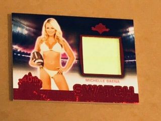 2019 Michelle Baena Benchwarmer 1/1 40th National Red Foil Chicago Swatch Card