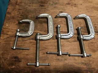 4 Vintage B & C Clamps Bpt Conn 3 2” And 1 1” Clamp