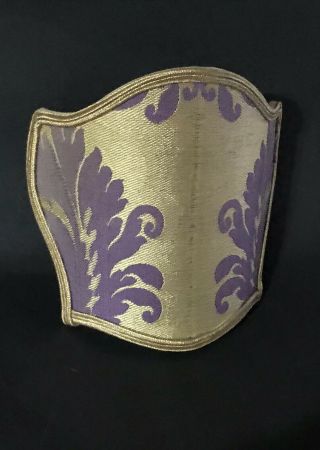 No.  1 Estate Vintage Venetian Fabric Purple Gold Wall Sconce Lamp Shade