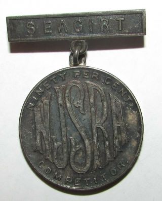 Hayes Bros.  Co.  Sterling Early 1900s Sea Girt Jersey Rifle Assoc.  Comp Medal
